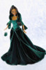 2004 Holiday Barbie Special Edition African American Green Velvet Dress