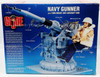 G.I. Joe GI Joe Brunette Navy Gunner With Twin Mount Anti-Aircraft Gun Green Helmet NRFB