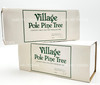 Department 56 Village Pole Pine Trees LOT OF 2 Cold Cast 8"