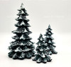 Dept. 56 Evergreen Trees set of 3 Cold Cast Porcelain Tree Statues NEW