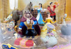 Disney Store Beauty and the Beast Deluxe Figurine Set 9 Pieces with Glitter NRFB