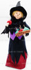 Byers' Choice Candy Apple Witch and Black Cat Figures 2010 No. 15097, 15098 USED