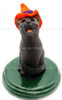 Byers' Choice Candy Apple Witch and Black Cat Figures 2010 No. 15097, 15098 USED