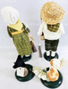 Byers' Choice Caroler Girl w/Hoop Boy w/Fish and Cats Collector Figures 2007