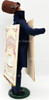 Byers' Choice The Carolers Tea Party Man Rose's Tea Shop Sign Holder 2010 NEW