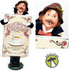 Byers' Choice The Carolers Tea Party Man Rose's Tea Shop Sign Holder 2010 NEW