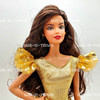 Barbie 2020 Holiday Brunette Gold Dress Hispanic Doll with Certificate USED