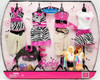 Barbie Glam Getaway Fashions for Ken and Barbie Set of 4 Zebra Print Mattel NEW