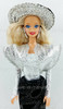 OOAK Bruce A. Nygren Barbie Doll Black & Silver Dress Blonde Hair
