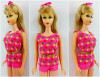 Vintage 1968 TNT Twist 'n Turn Barbie Sunkissed Blond Original Outfit USED
