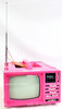 Barbie Pink VR66 Windsor 5in Portable Black and White Television TV NEW