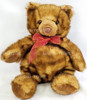 Wishpets 1999 Wishpets Minky the Bear Vintage Brown Fur Red Bow Teddy Plush NEW