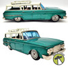 Vintage Rambler Tin Toy Car with Friction Motor Station Wagon Made in Japan USED