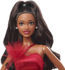 Barbie Signature 2022 Holiday Barbie Doll Dark-Brown Wavy Hair African American