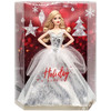 2021 Barbie Signature Holiday Doll Blonde Wavy Hair in Silver Gown Mattel GXL18