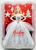2021 Barbie Signature Holiday Doll Blonde Wavy Hair in Silver Gown Mattel GXL18