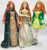 Barbie Lot - 3 Ireland Dolls Princess 2001, The Bard 2003, Irish Dance 2006 USED