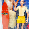 Son of the Beach Notch Johnson Figure w/ Surfboard, Sand, Flotation Device NRFP