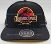 Jurassic Park Embroidered Precurve Snapback OSFM Black Hat by Bioworld USED