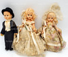 Nancy Ann Storybook Series Bride, Groom, Bridesmaid 3 Vintage Bisque Dolls 1940