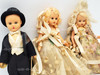 Nancy Ann Storybook Series Bride, Groom, Bridesmaid 3 Vintage Bisque Dolls 1940