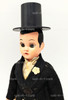 Antique Hard Plastic Groom Wedding Boy Doll in Top Hat and Tails Vintage USED