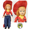 Antique Hard Plastic Cowgirl Doll with Metal Gun and Stand Vintage USED