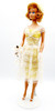 Original Vintage Barbie 1958 Midge Blonde Hair Doll in #987 Orange Blossom Dress