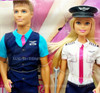 Barbie Pink Passport Barbie & Ken Pilot Flight Attendant Doll Set Mattel NRFB