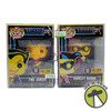 DC Funko Pop! Heroes DC Batman TAS Joker & Harley Quinn Hot Topic Black Light PAIR