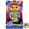Baby Alive Baby Lil Sounds: Interactive Brown Hair Baby Doll with Pacifier USED