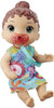 Baby Alive Baby Lil Sounds: Interactive Brown Hair Baby Doll with Pacifier USED