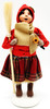 Byers' Choice The Carolers Laughing Girl With Broom & Corncob Pipe Figure USED