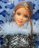 Barbie Fashion Fever Animal Print Doll in Blue & Black Tiger Stripe Shirt K9811