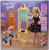 1995 Barbie Teacher Doll Set Blonde Hair Girl Black Hair Boy Mattel 13914