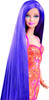 Barbie Hairtastic Orange Dress Long Purple Hair Doll 2012 Mattel Y9928