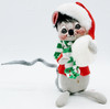 Annalee Mobilitee Dolls Grey Christmas Mouse with Snow Ball 7" Wired Doll 1983