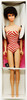 Vintage 1961 Raven Bubble Cut Barbie Doll in Red Striped Swimsuit 850