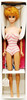 Vintage 1961 Blonde Bubble Cut Barbie Doll in Pink Striped Swimsuit Mattel