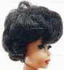 Vintage 1961 Brunette Bubble Cut Barbie Doll in Black Striped Swimsuit 850