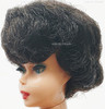 Vintage 1961 Brunette Bubble Cut Barbie Doll in Black Striped Swimsuit 850