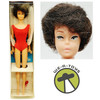Barbie Original 1962 Brunette Bubble Cut Doll Red Swimsuit Stock 850 with Stand
