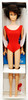 Barbie Original 1962 Brunette Bubble Cut Doll Red Swimsuit Stock 850 with Stand