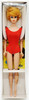 Vintage 1962 Blonde Bubble Cut Barbie Doll in Red Swimsuit By Mattel 850 Japan