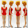 Vintage 1962 Blonde Bubble Cut Barbie Doll in Red Swimsuit By Mattel 850 Japan
