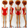Vintage 1961 Redhead Bubble Cut Barbie Doll in Red Swimsuit By Mattel 850 Japan