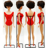 Vintage 1962 Brunette Bubble Cut Barbie Doll in Red Swimsuit By Mattel 850 (5)