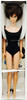 Vintage 1962 Brunette Bubble Cut Barbie Doll in Solid Black Swimsuit 850