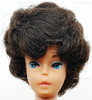 Vintage 1962 Brunette Bubble Cut Barbie Doll in Solid Black Swimsuit 850