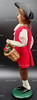 Byers Choice Colonial Caroler with Holly Basket and Yule Log on a Sled 2001 USED